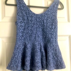Forever 21 Lace Peplum Top